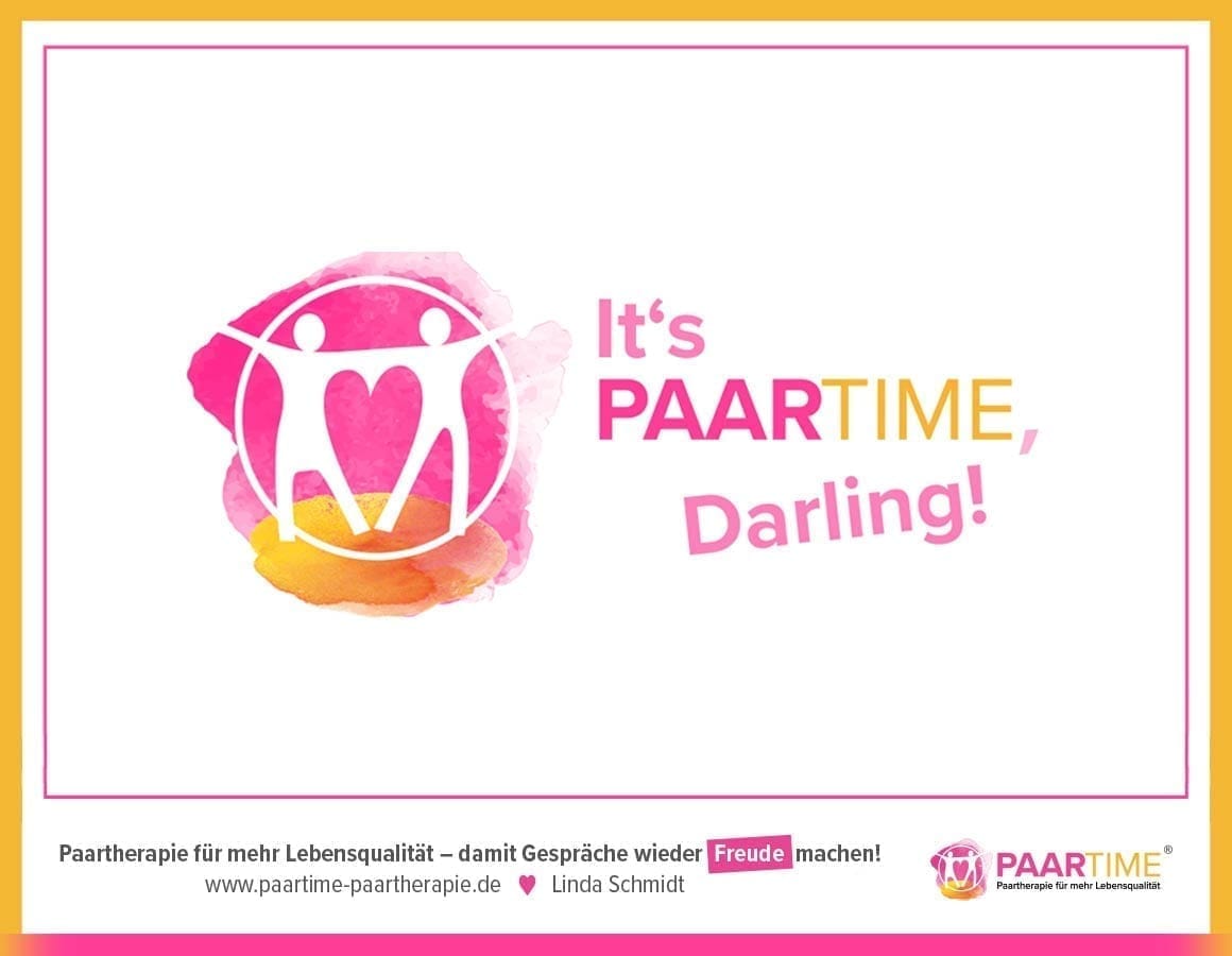 Schriftzug „It's PAARTIME, Darling“ in der Praxis