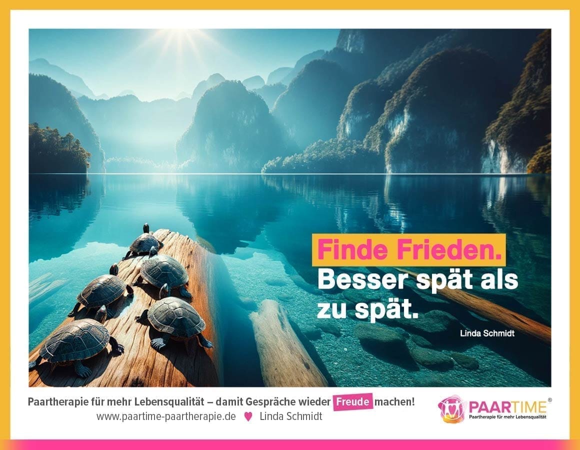 Schildkröten-Motiv „Finde Frieden“