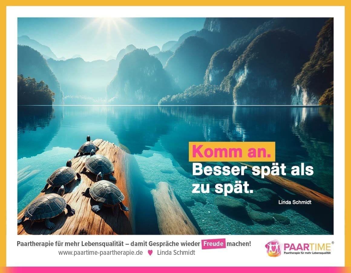 Schildkröten-Motiv „Komm an“