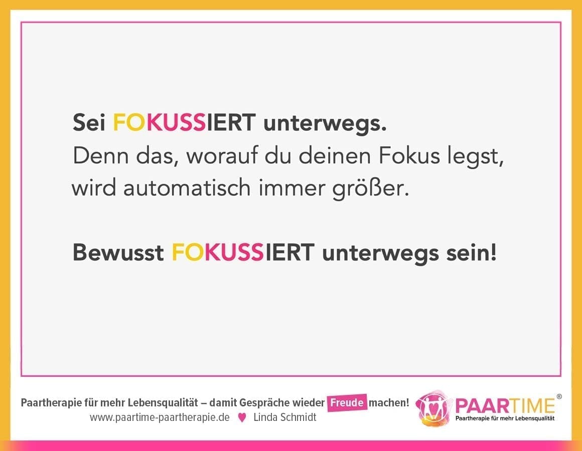 Sei fokussiert, achtsame Haltung in der Paartherapie