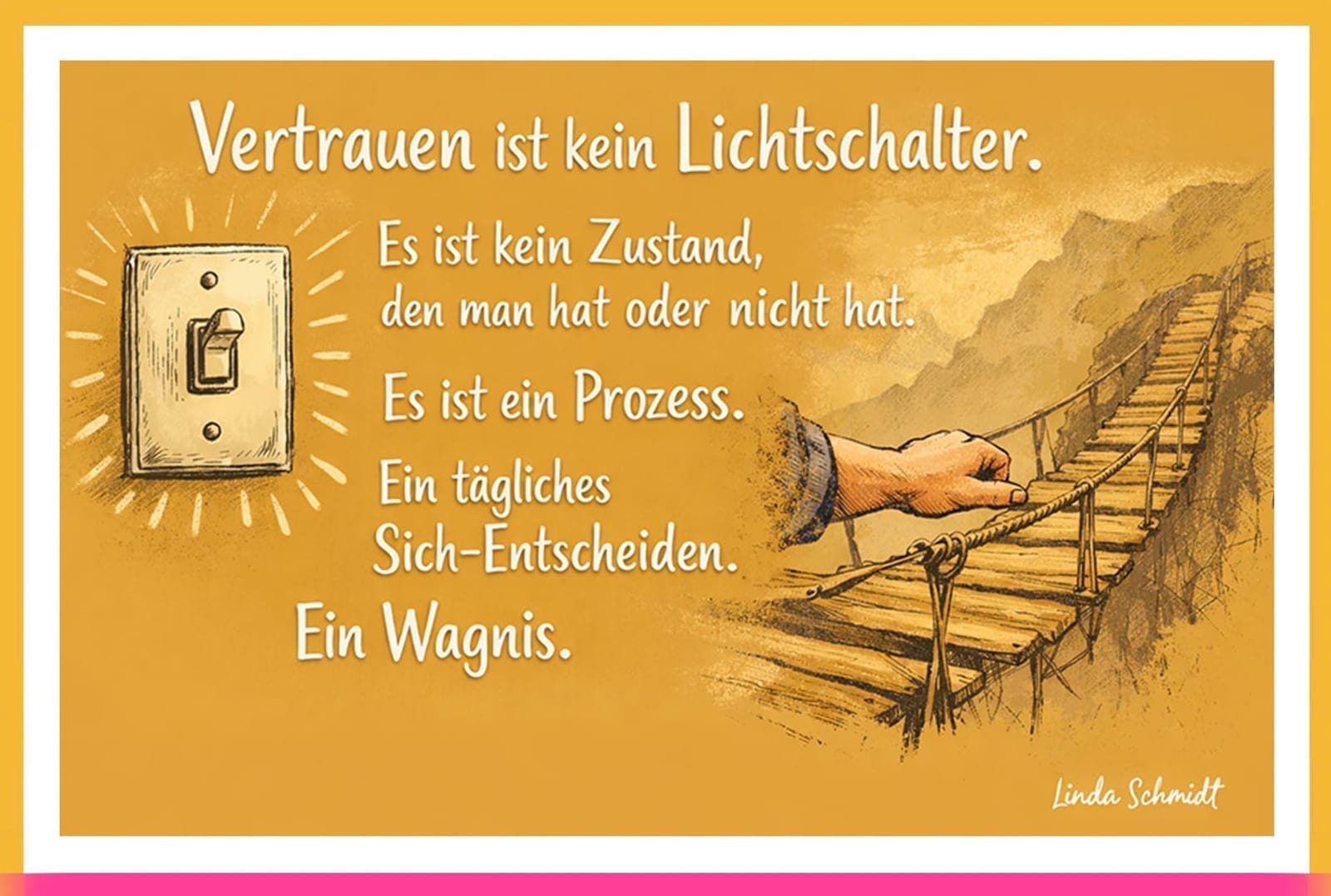 Vertrauen ist kein Lichtschalter